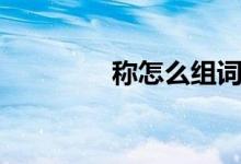稱怎么組詞（稱如何組詞）