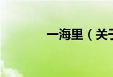 一海里（關(guān)于一海里的介紹）