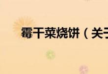 霉干菜燒餅（關(guān)于霉干菜燒餅的介紹）