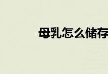 母乳怎么儲(chǔ)存（母乳怎么儲(chǔ)存）