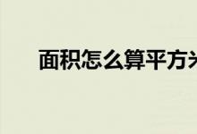 面積怎么算平方米（公式應該是什么）