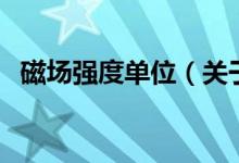 磁場強度單位（關(guān)于磁場強度單位的介紹）