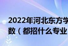 2022年河北東方學(xué)院各省招生計(jì)劃及招生人數(shù)（都招什么專業(yè)）