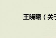 王曉曦(關于王曉曦的介紹)