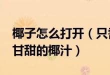 椰子怎么打開（只需要簡單的3步就可以喝到甘甜的椰汁）