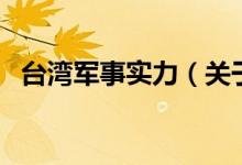 臺灣軍事實(shí)力（關(guān)于臺灣軍事實(shí)力的介紹）