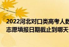 2022河北對(duì)口類(lèi)高考人數(shù)（2022河北高考對(duì)口專(zhuān)科批征集志愿填報(bào)日期截止到哪天）