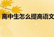 高中生怎么提高語文成績（有什么學(xué)習(xí)方法）