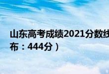 山東高考成績2021分?jǐn)?shù)線（2021年山東高考本科分?jǐn)?shù)線公布：444分）