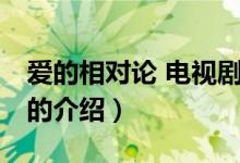 愛的相對論 電視?。P(guān)于愛的相對論 電視劇的介紹）