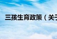 三孩生育政策（關于三孩生育政策的介紹）