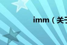 imm（關(guān)于imm的介紹）