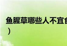 魚腥草哪些人不宜食用（魚腥草哪些人不能吃）