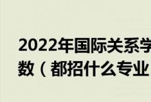 2022年國際關(guān)系學(xué)院各省招生計劃及招生人數(shù)（都招什么專業(yè)）