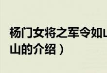 楊門女將之軍令如山（關于楊門女將之軍令如山的介紹）