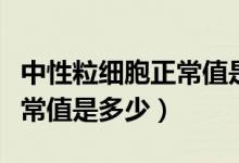 中性粒細(xì)胞正常值是多少范圍（中性粒細(xì)胞正常值是多少）