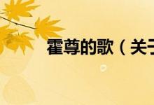 霍尊的歌（關(guān)于霍尊的歌的介紹）
