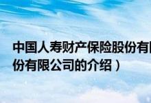 中國(guó)人壽財(cái)產(chǎn)保險(xiǎn)股份有限公司(關(guān)于中國(guó)人壽財(cái)產(chǎn)保險(xiǎn)股份有限公司的介紹)
