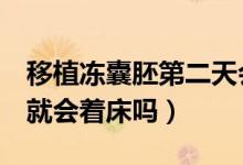 移植凍囊胚第二天會著床嗎（凍胚移植后2天就會著床嗎）