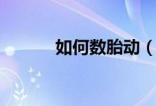 如何數(shù)胎動（如何正確數(shù)胎動）