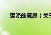 蕩滌的意思(關(guān)于蕩滌的意思的介紹)