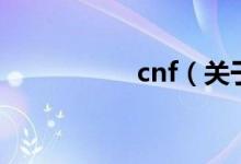 cnf（關于cnf的介紹）