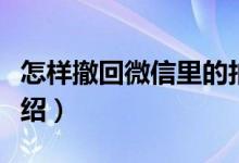 怎樣撤回微信里的拍一拍（撤回微信拍一拍介紹）