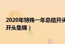2020年特殊一年總結(jié)開頭句子簡短(2020年特殊一年總結(jié)開頭集錦)
