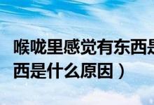 喉嚨里感覺有東西是什么病（喉嚨里感覺有東西是什么原因）