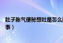 肚子脹氣便秘想吐是怎么回事（肚子脹氣而且便秘是怎么回事）