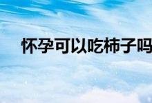 懷孕可以吃柿子嗎（孕婦能不能吃柿子）
