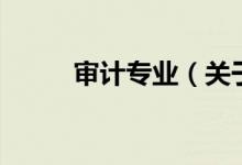 審計專業(yè)（關(guān)于審計專業(yè)的介紹）