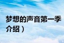 夢想的聲音第一季(關(guān)于夢想的聲音第一季的介紹)
