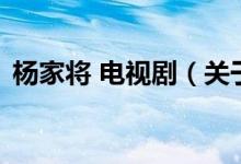 楊家將 電視劇（關(guān)于楊家將 電視劇的介紹）