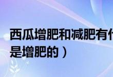 西瓜增肥和減肥有什么區(qū)別（西瓜是減肥的還是增肥的）