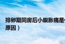 排卵期同房后小腹脹痛是什么原因（同房后小腹脹痛是什么原因）