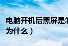 電腦開(kāi)機(jī)后黑屏是怎么回事（電腦開(kāi)機(jī)后黑屏為什么）