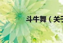 斗牛舞（關(guān)于斗牛舞的介紹）