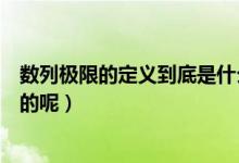 數(shù)列極限的定義到底是什么意思（數(shù)列極限的定義是怎么樣的呢）