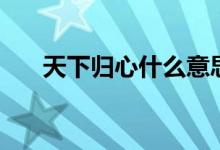 天下歸心什么意思（天下歸心啥意思）