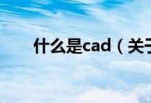 什么是cad（關(guān)于什么是cad的介紹）