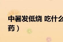 中暑發(fā)低燒 吃什么藥（中暑發(fā)燒了要吃什么藥）