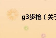 g3步槍（關(guān)于g3步槍的介紹）