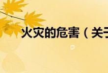 火災(zāi)的危害（關(guān)于火災(zāi)的危害的介紹）