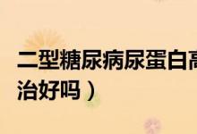 二型糖尿病尿蛋白高能治好嗎（尿蛋白高可以治好嗎）