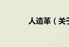 人造革（關(guān)于人造革的介紹）