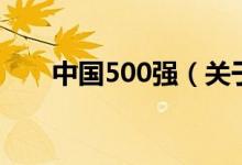 中國500強(qiáng)（關(guān)于中國500強(qiáng)的介紹）