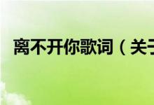離不開你歌詞（關于離不開你歌詞的介紹）