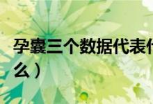 孕囊三個數(shù)據(jù)代表什么（孕囊三個數(shù)據(jù)代表什么）