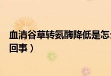 血清谷草轉(zhuǎn)氨酶降低是怎么回事（血清谷草轉(zhuǎn)氨酶偏低怎么回事）